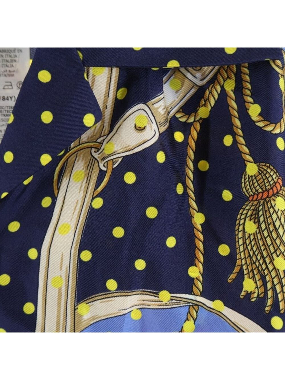 Gucci Short Zanur Silk Shirt Navy 38 - Picture 5 of 9